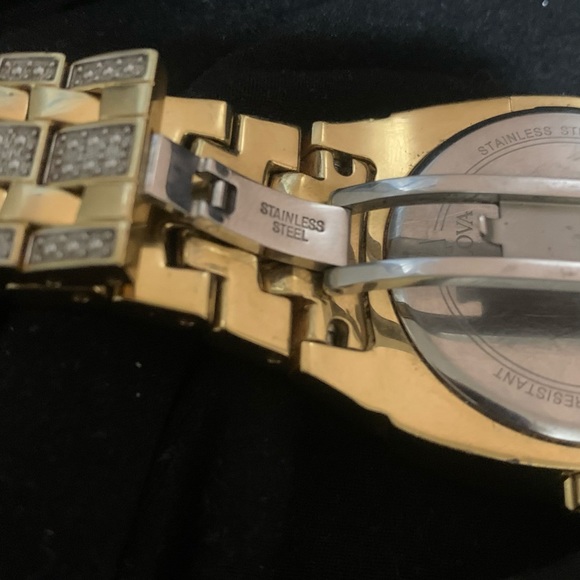Bulova Phantom Crystal Watch Gold and Silver - Picture 5 of 11